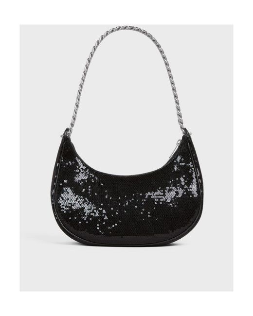 Céline Black Sequined Medium Size Shoulder Bag