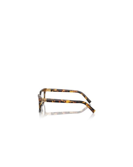 Miu Miu White Eyewear Square-Frame Glasses