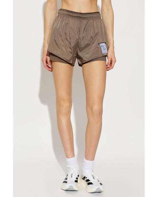 Satisfy Brown Elastic-Waist Shorts