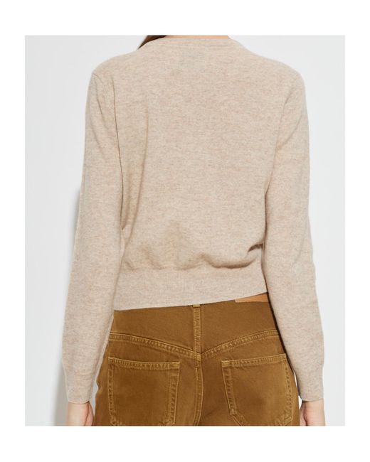 Isabel Marant Natural Crew Neck Long-Sleeved Knitwear