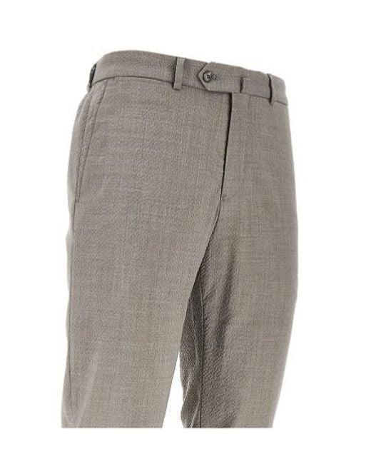 Emporio Armani Gray Casual Pants With Belt Loops for men