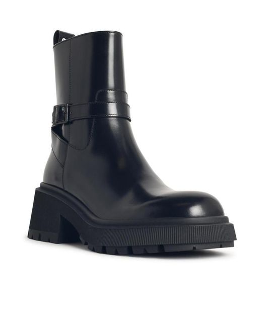 Jimmy Choo Blue Conny Flat Ankle Boots