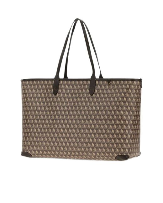 Anya Hindmarch Brown I Am A Plastic Bag Zipped Tote Bag