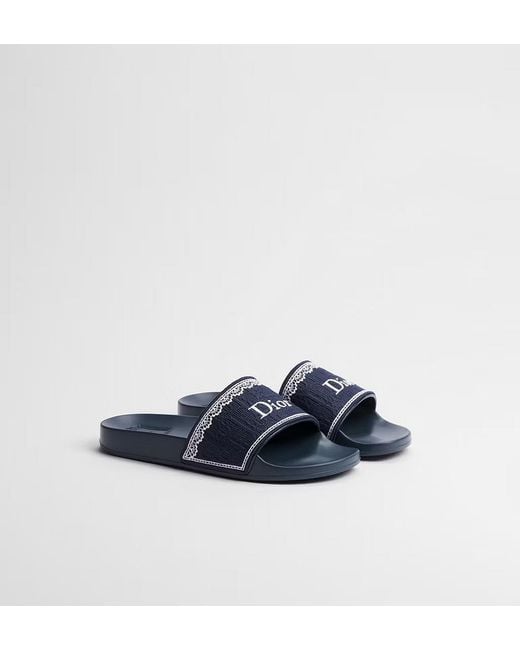 Dior Blue Dentelle Slide