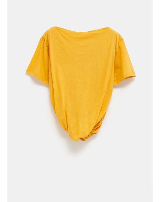 Baserange Yellow Short-Sleeved Top