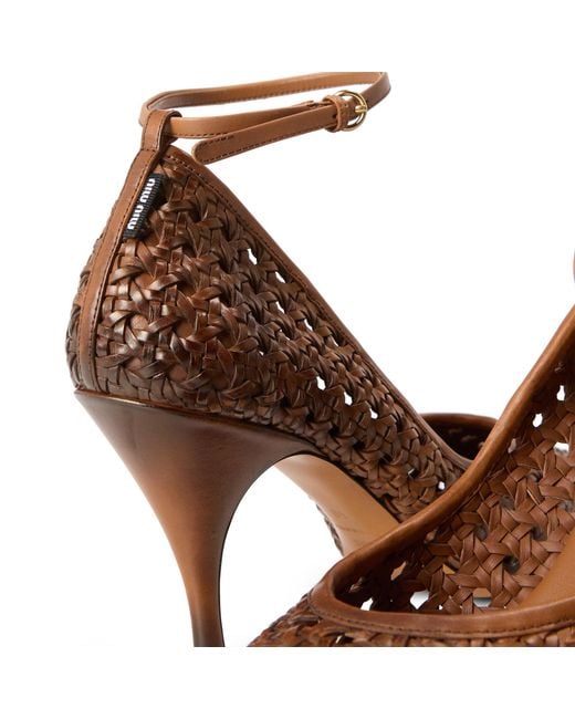 Miu Miu Brown Stiletto Court Shoes