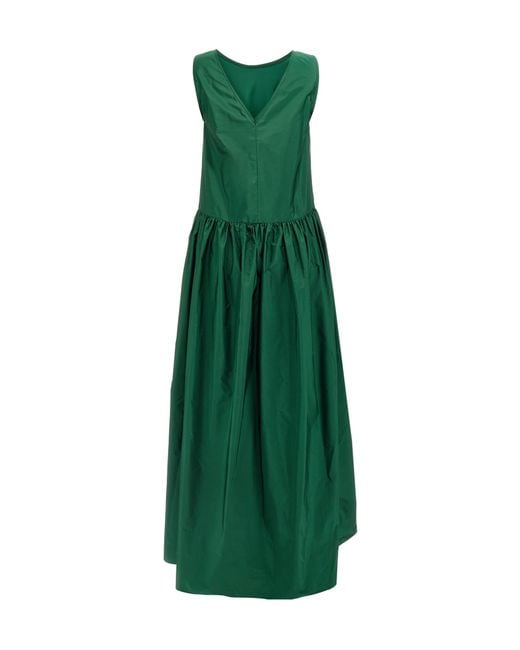Max Mara Green Studio Crewneck Sleeveless Dress