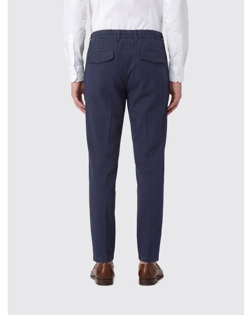 Eleventy Blue Straight-Leg Drawstring Trousers for men