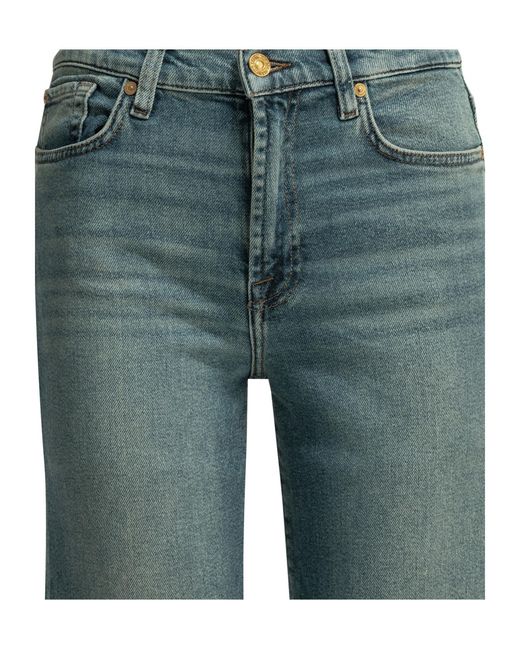 7 For All Mankind Green Belt Loops Jeans
