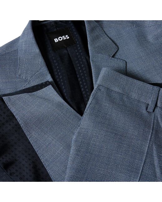 Boss Blue Three-Piece Suit for men