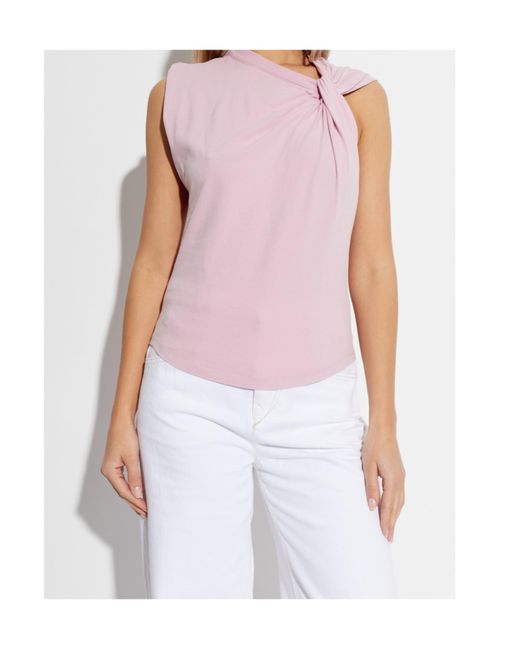 Isabel Marant Pink Knot Sleeveless Blouse