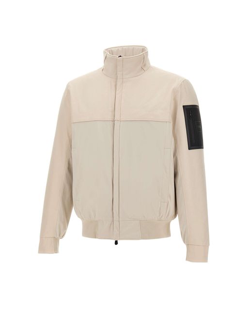 Boss Natural High Neck Panelled Jacket for men