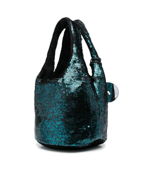 J.W. Anderson Black Mini Sequinned Tote Bag