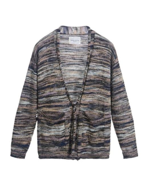 Roberto Collina Gray Giacca Con Collo Sciallato for men