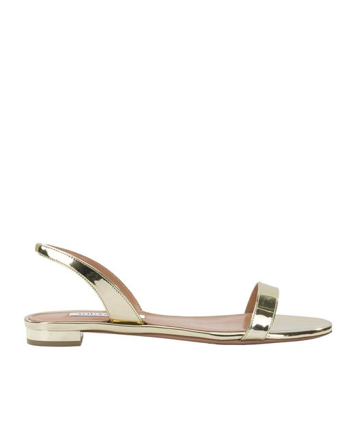 Aquazzura Natural So Nude Flat Sandals