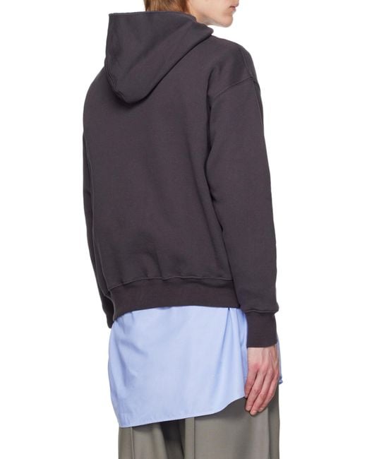 Maison Margiela Blue Long Sleeved Hoodie