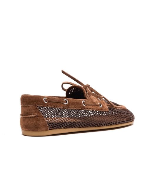 Miu Miu Brown Mesh Loafers