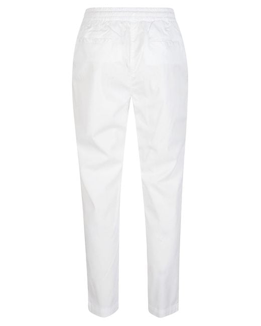 Eleventy White Drawstring Waist Pants