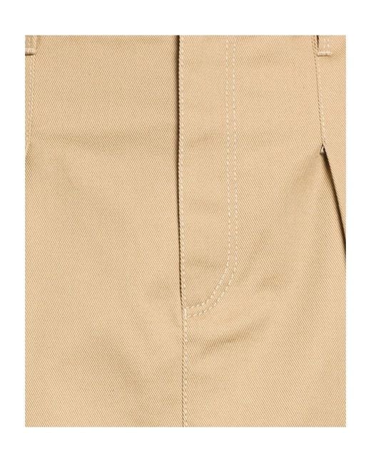 Brunello Cucinelli Natural Solid-Color Flared Skirt