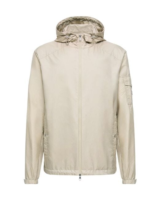 Moncler White Logo Hooded Jacket for men