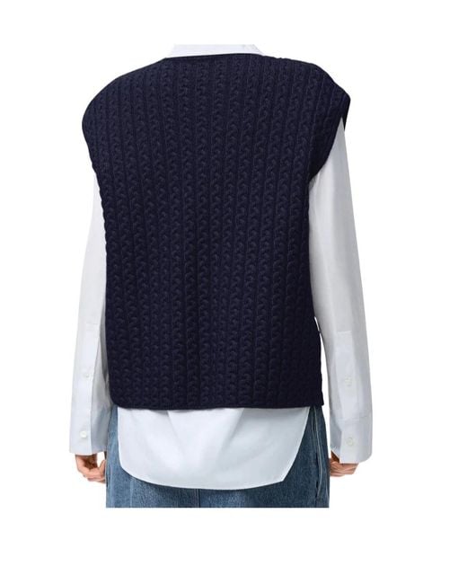 Loewe Blue Anagram Knitted Vest