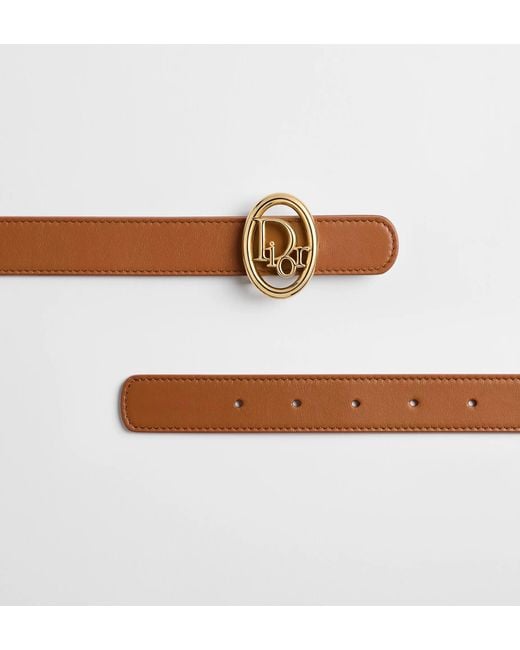 Dior White Reversible Oblique Belt