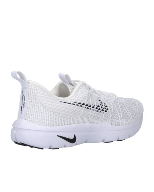 Comme des Garçons White Round-Toe Sneakers for men