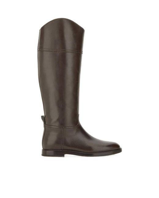 Brunello Cucinelli Brown Zip Detailed Boots