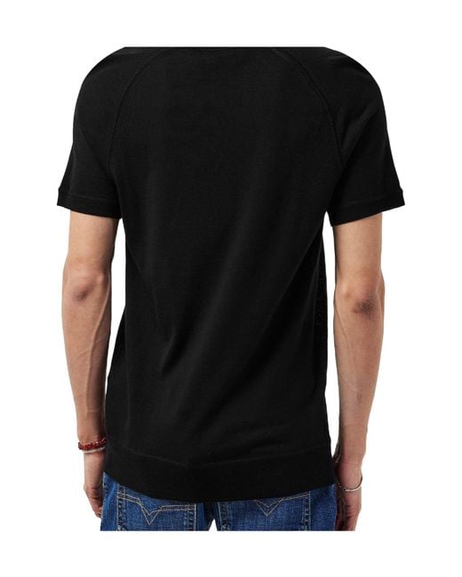 DSquared² Black Knit Short-Sleeve Polo Shirt for men
