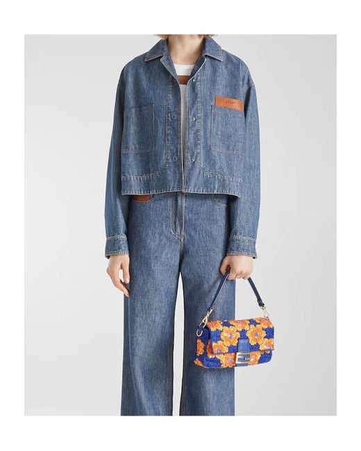 Fendi Blue Single Breasted Denim Jacket