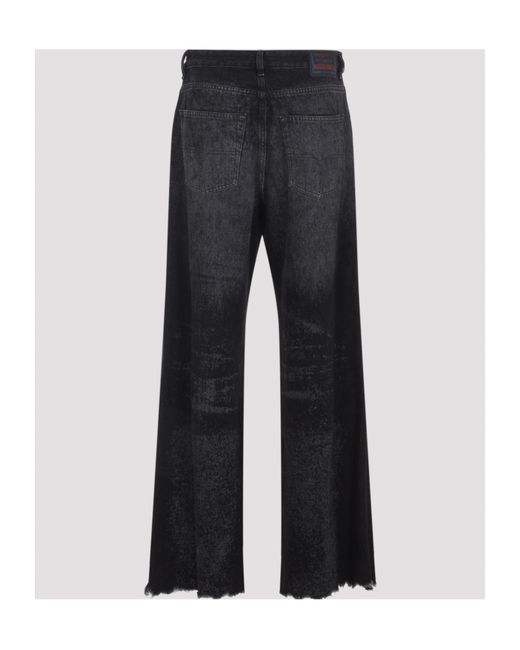 DIESEL Blue Frayed-Hem Jeans