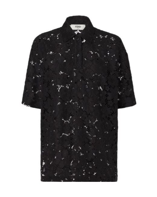 Fendi Black Polo Shirt