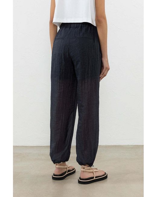Peserico Blue Technical Nylon Trousers