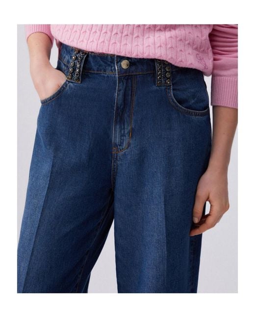 Liu Jo Blue High-Waist Flared Jeans