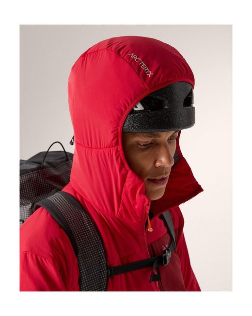 Arc'teryx Red Hooded Casual Jacket for men