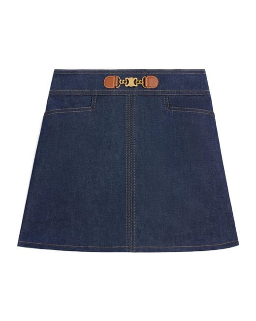 Céline Blue Mini Skirt