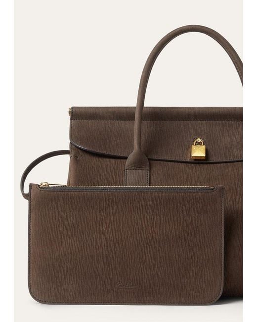 Loro Piana Brown Loom L32 Tote