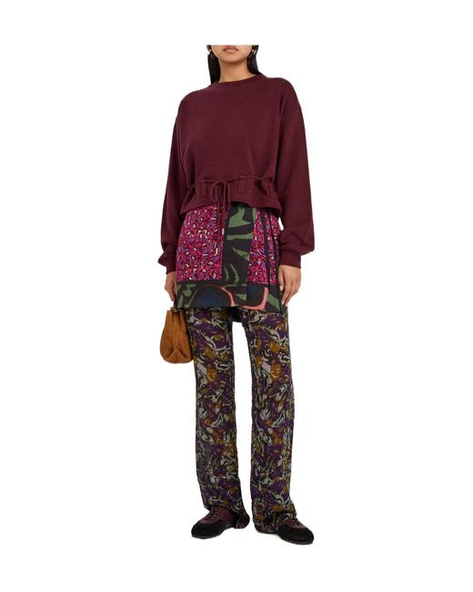 Dries Van Noten Purple Hasterfiela Drawstring Cotton Sweatshirt