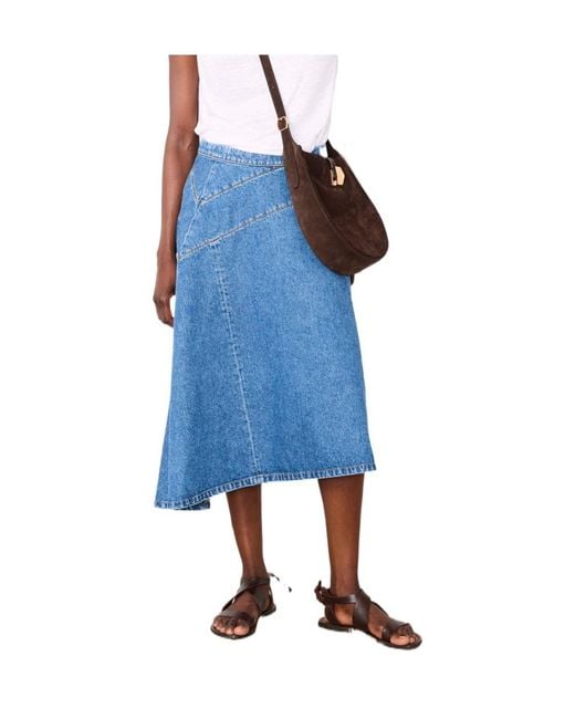 Officine Generale Blue Denim Skirt