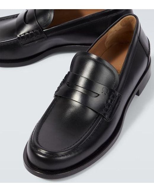 Gianvito Rossi Black Michael Leather Loafers for men