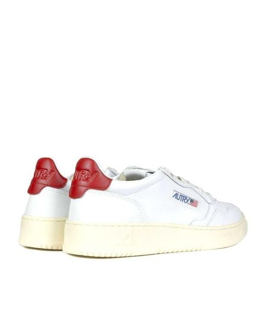 Autry White Medialist Low-Top Sneakers