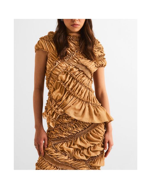 Magda Butrym Brown Short-Sleeve