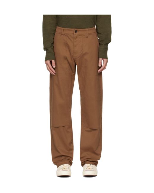 Rag & Bone Brown Belt Loops Slacks for men