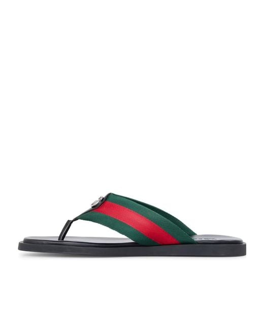 Gucci Multicolor Logo Flip-Flops for men