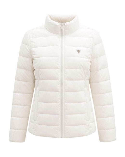 Guess White Long-Sleeved Down Jacket
