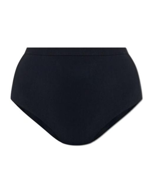 Jil Sander Black Logo-Print Bikini Bottoms