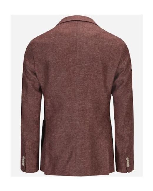 Boss Brown Single-Breasted Blazer for men