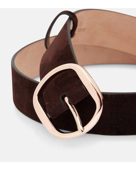 Gabriela Hearst White Elster Suede Belt