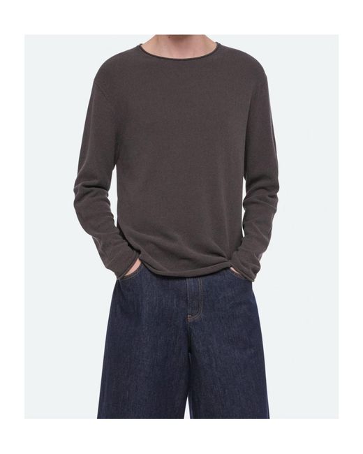 Helmut Lang Gray Crew Neck Knitwear for men