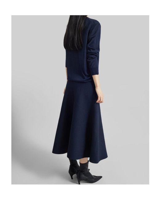 Frankie Shop Blue July Knit Midi Skirt